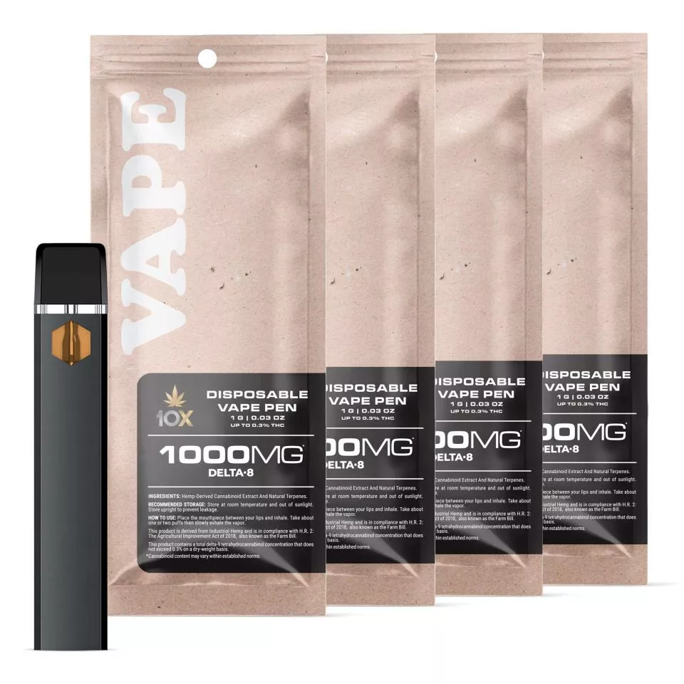 1,000mg Delta 8 Vape Pens Bundle - 10X