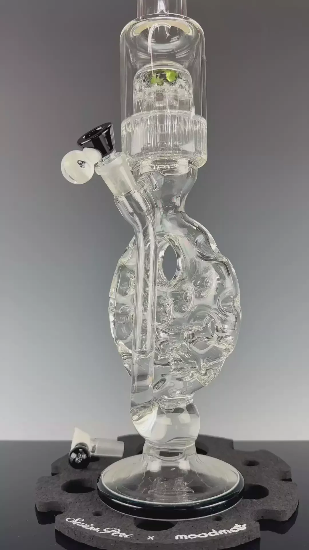 1 of 1 XL Classic "Swiss Trees" Toro Glass Colab 13 Hole Waterpipe by Swiss Perc