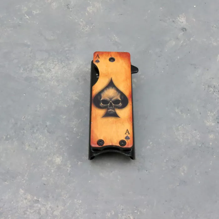 1.5″ Ace of Spades Spring-Assisted Lighter Knife