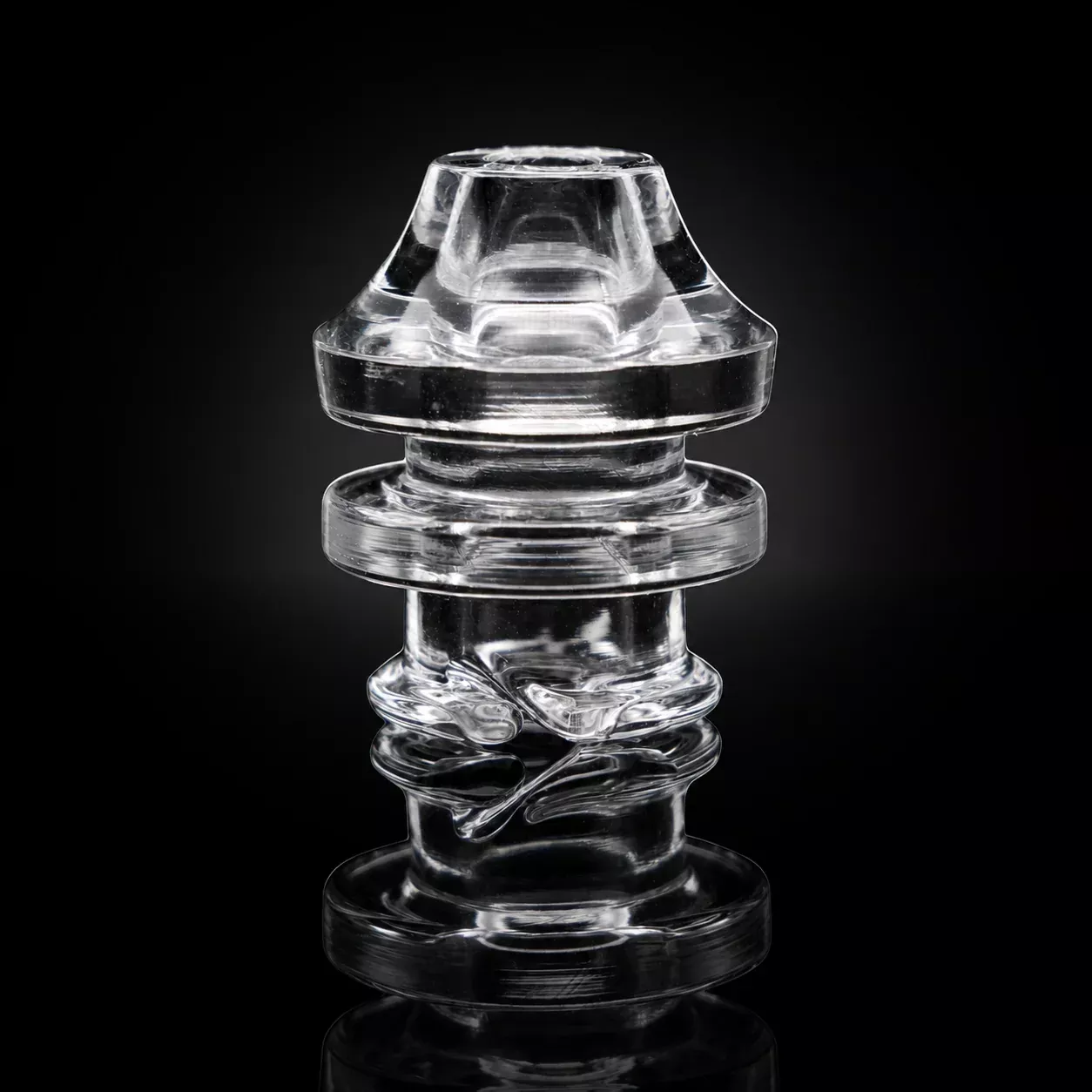 1.5" Clear Dry Top Glass Mouthpiece | Compatible with Puffco Pivot
