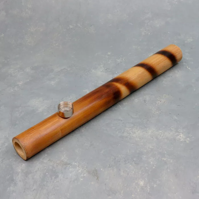 10.33″ Bamboo Steamroller Pipe w/Metal Bowl and Screen