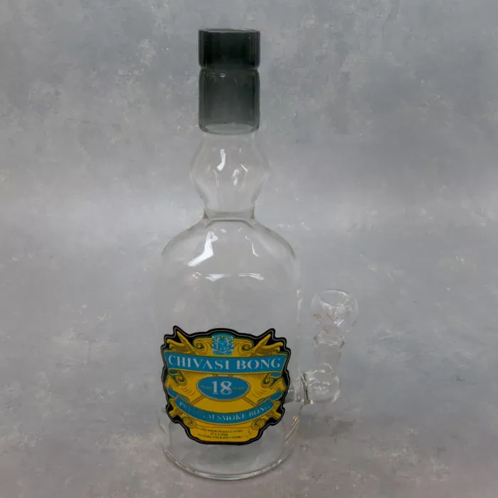 10″ ‘Chivasi Bong’ Bottle Glass Water Pipe w/Inline Perc
