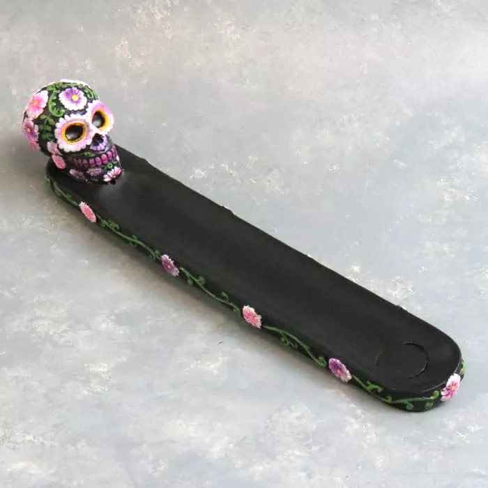 10″ Colorful Calavera Incense Burner