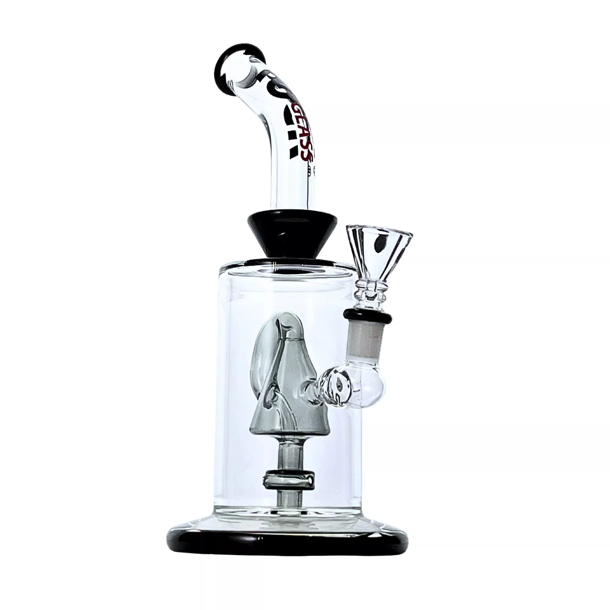 10″ Crystal Rock Recliner Bent-Neck Bong