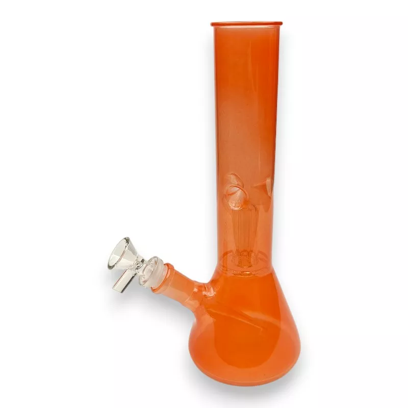 10″ Dome Perc Solid Color Beaker Glass Water Pipe w/Diffused Downstem