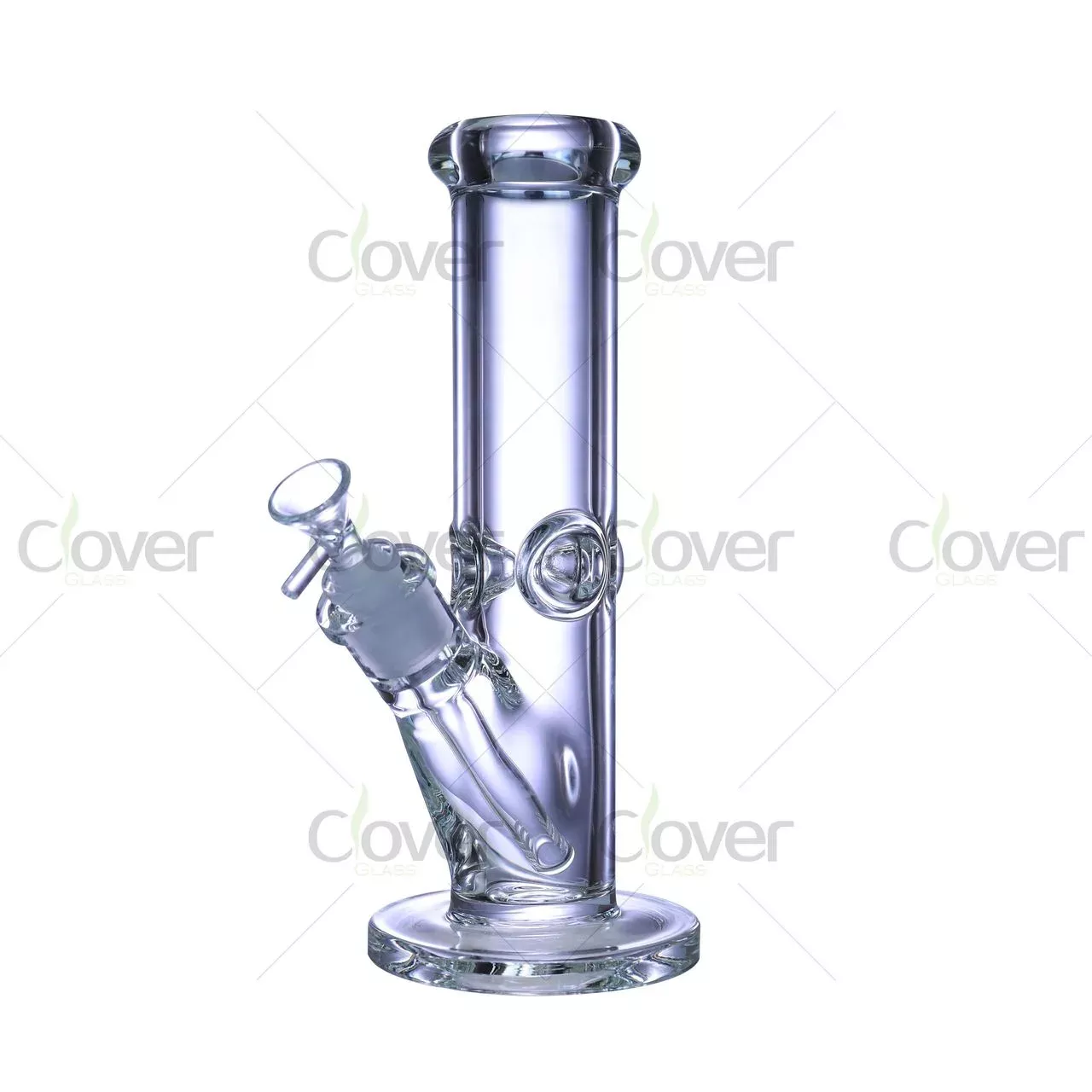 10″ Extra Thick Glass Water Pipe | 9mm Borosilicate | Heavy Duty | Clover Glass