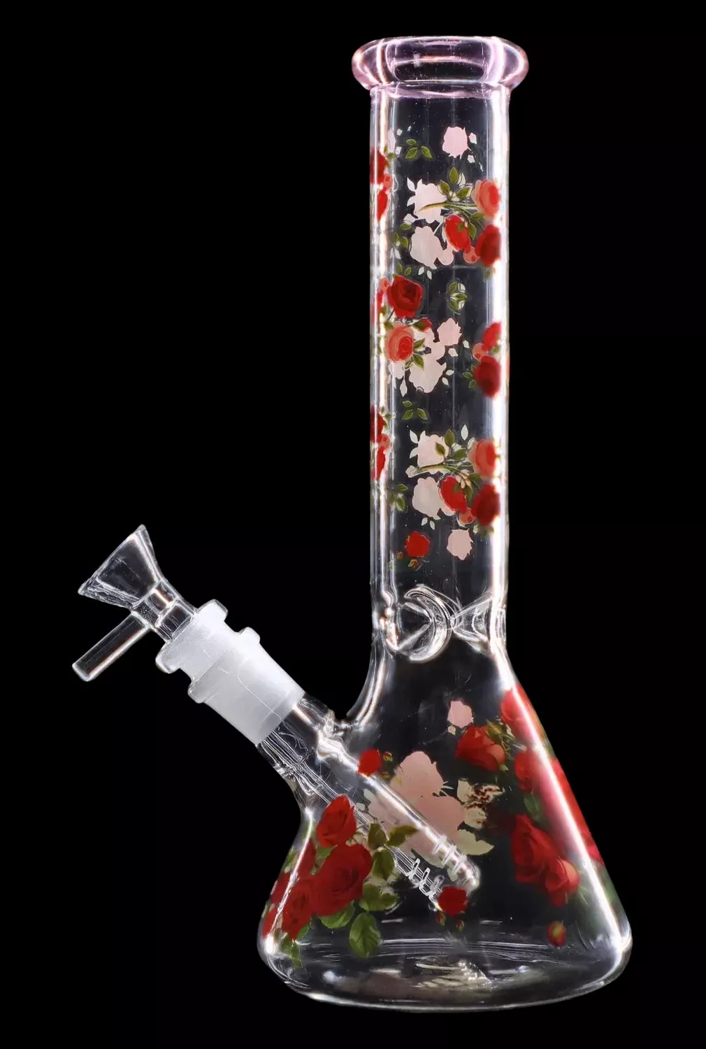 10″ Flower Decal Beaker Bong