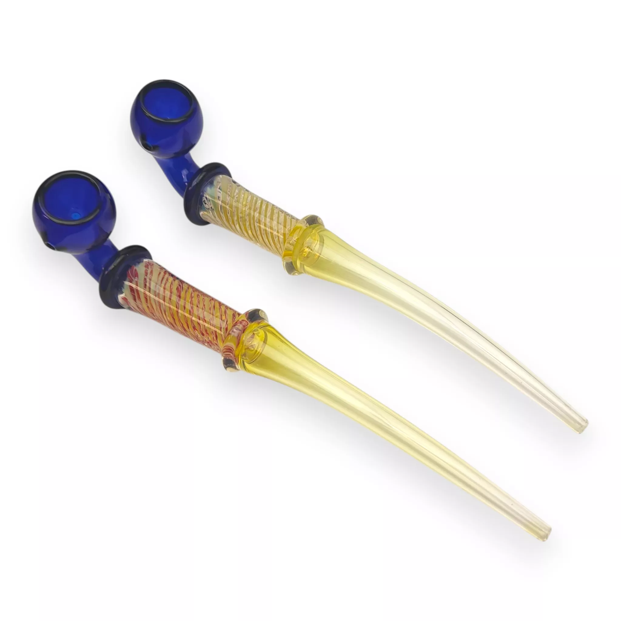 10″ Fumed Bit Twisted Chamber Wizard Sherlock Glass Hand Pipes