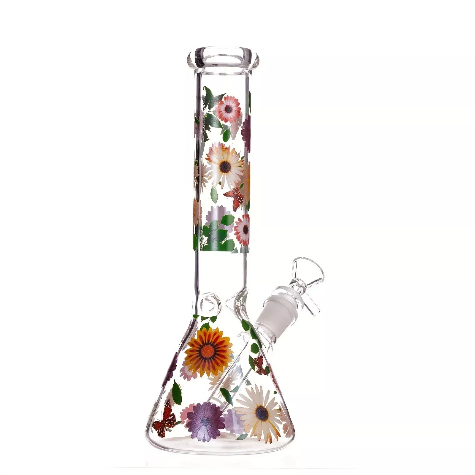 10" Glass Beaker Flower Bong