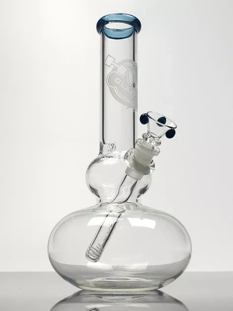 10" Hvy mini beaker with blue lip