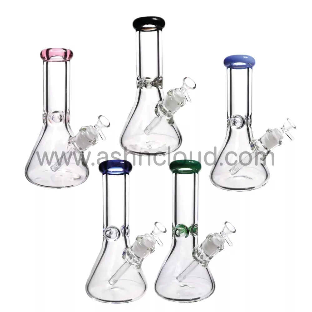 10 in - Clear Glass One-Tone Beaker Bong 9 mm