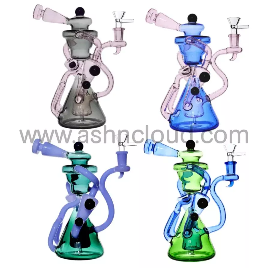 10 in - Exotic Multicolor Glass Recycler