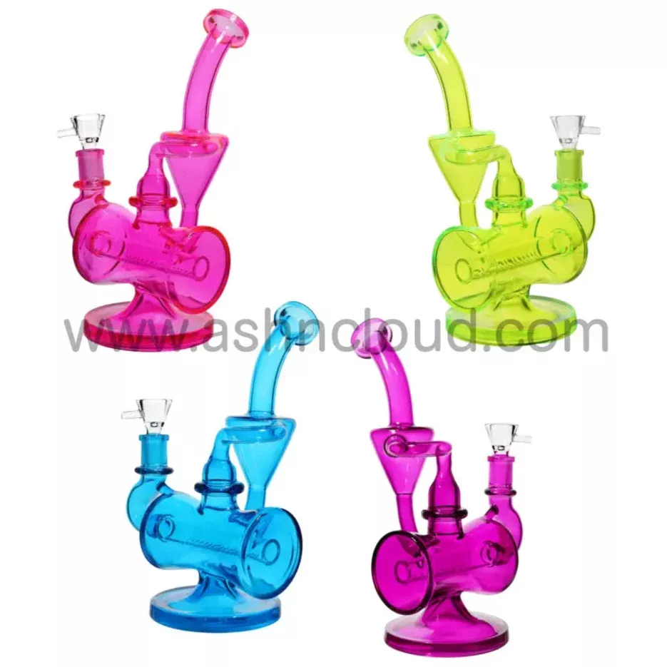 10 in - Fancy Inline Recycler Glass