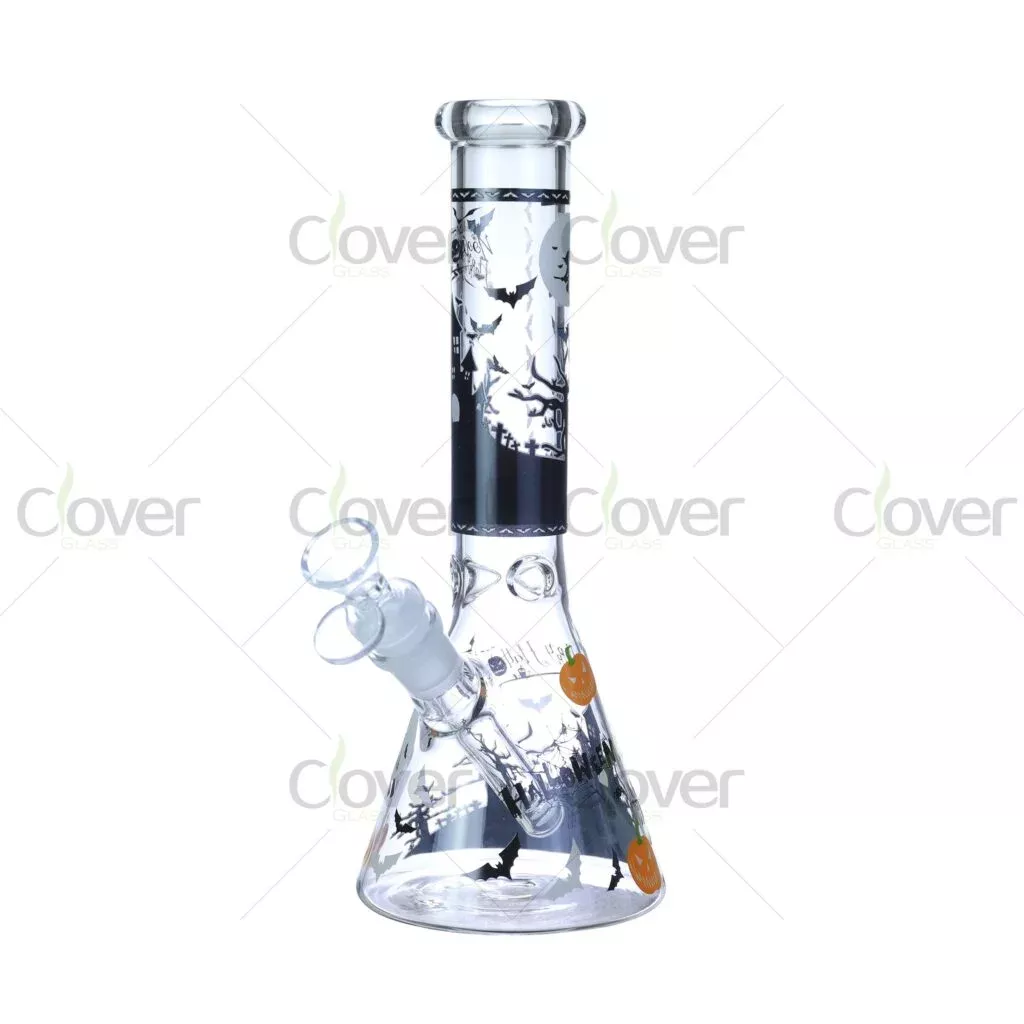 10 Inch Halloween Glow-in-the-Dark Bong – Cheap Holiday Glass Water Pipes Wholesale for Smoke Shops