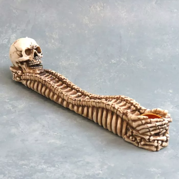 10″ Skull & Bones Incense Burner