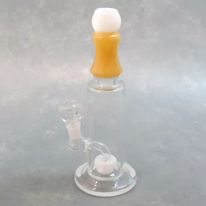 10″ Two Tone Glass Water Pipe w/Disc Perc and Opaque Mouthpiece