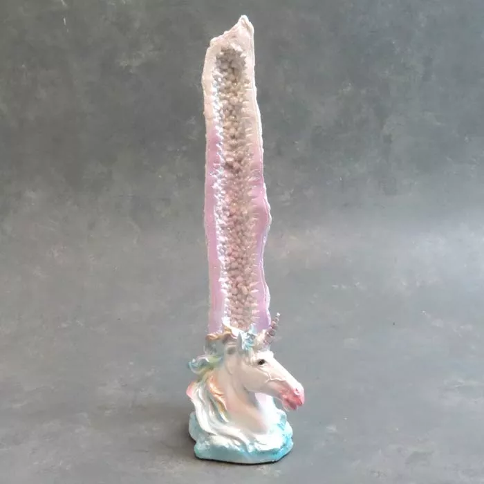 10″ Unicorn and Geode Incense Burner