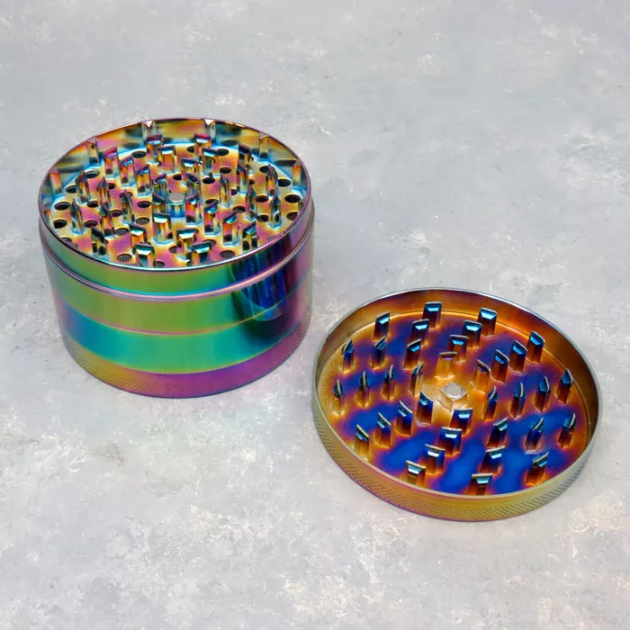 100mm 4-Part Metal Grinder Rainbow Color