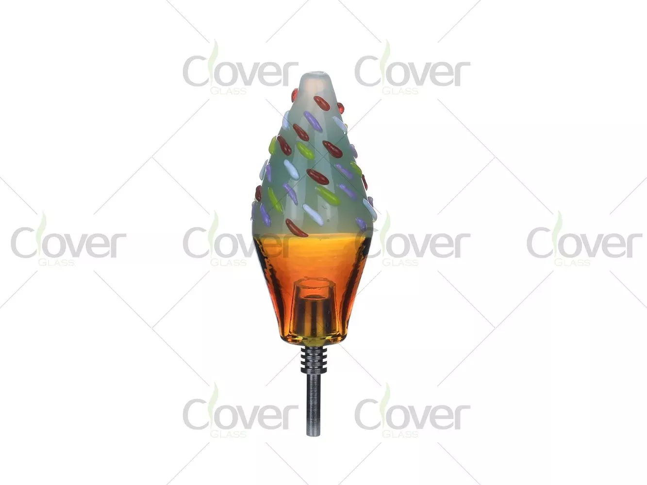 10mm Glass Nectar Collector with Ice Cream Design and Stainless Steel Accessories