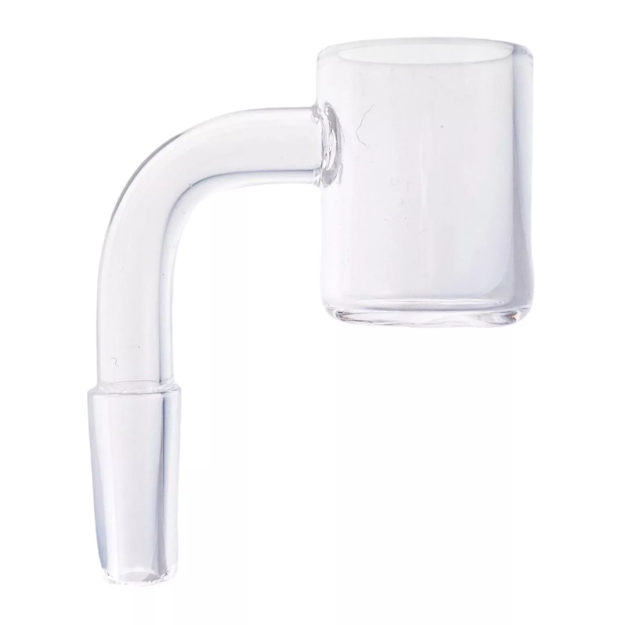10mm Quartz Banger With 90 Degree Male Fitting And 20mm Wide Bucket