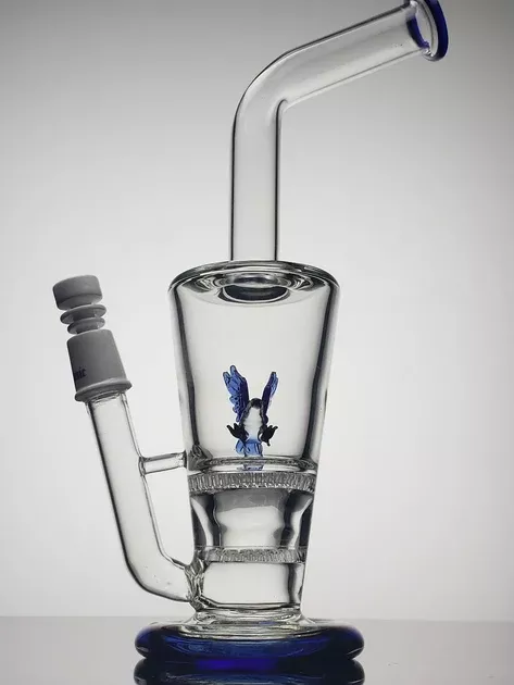 11" Dual Showerhead Single Chamber Rig With Inner Glass Bird
