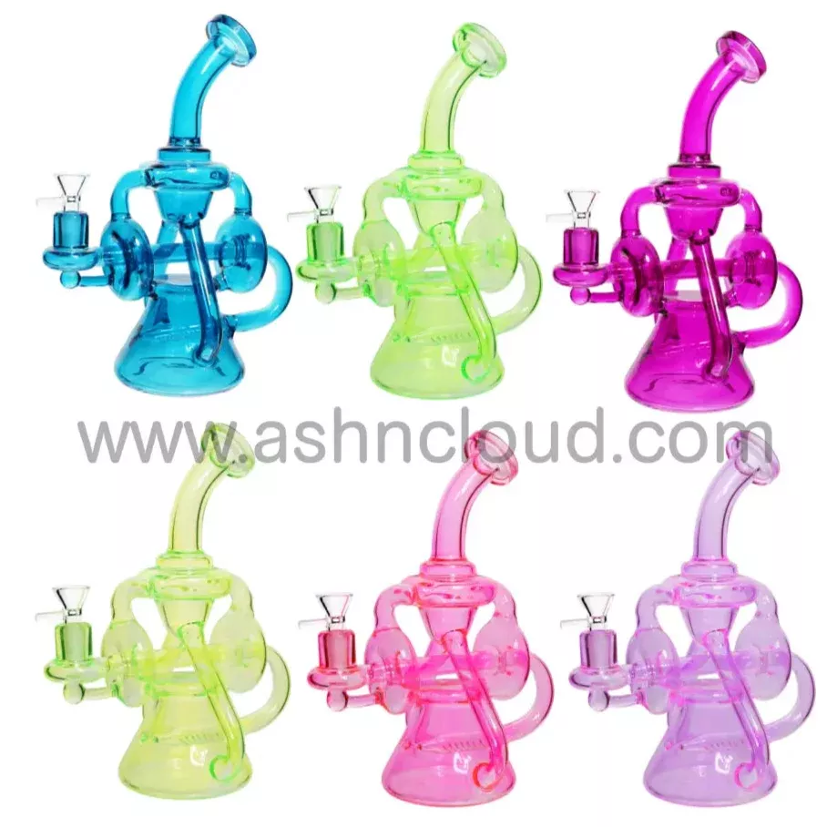 11 in - Colorful Multivalves Glass Recycler