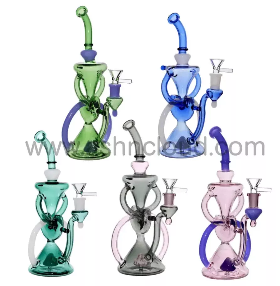 11 in - Exotic Glass Recycler Multicolor