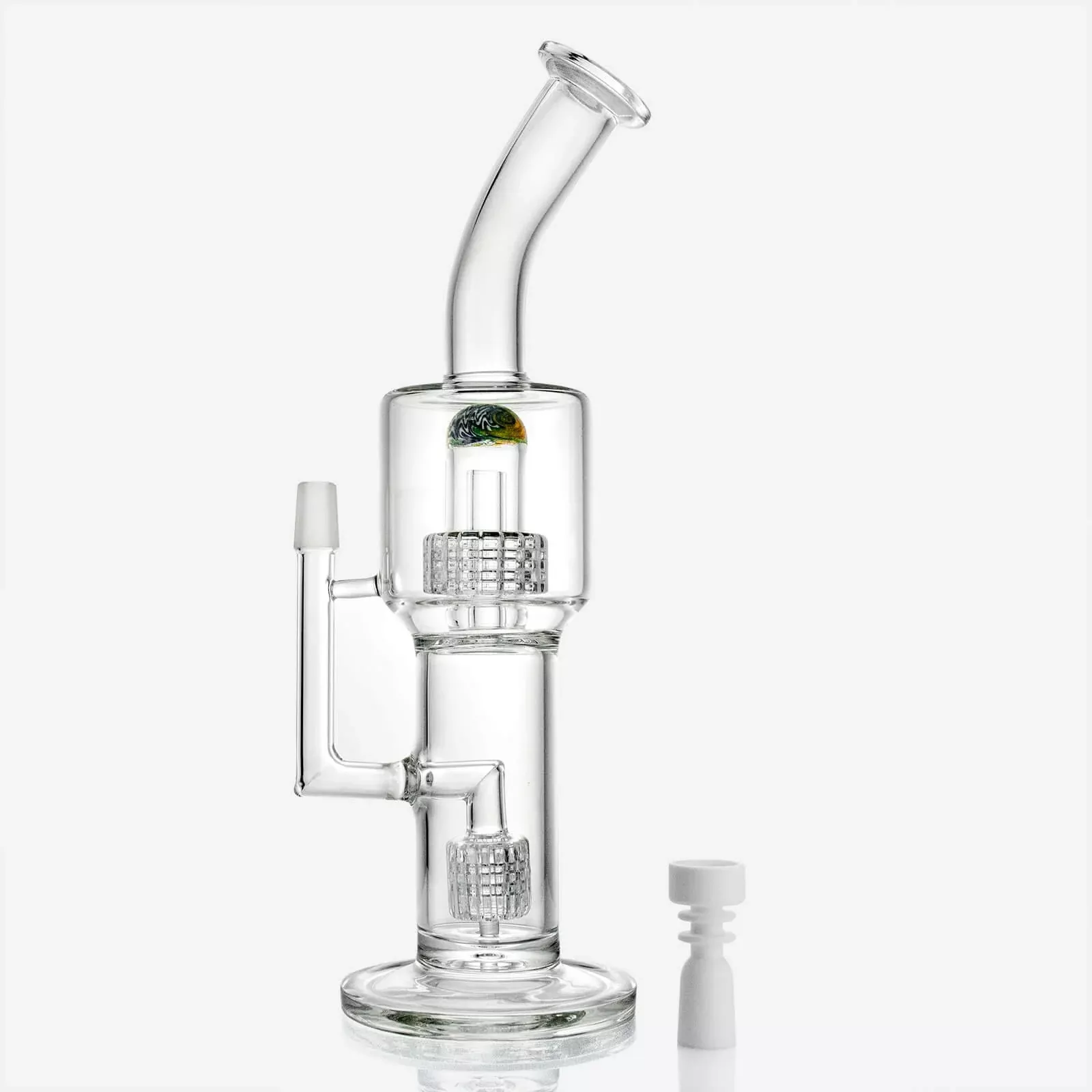 11 Inches Double Matrix Perc Dab Rig