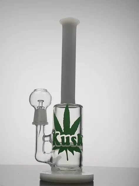 11" Inline Can Rig with Green Kush and Leaf Print