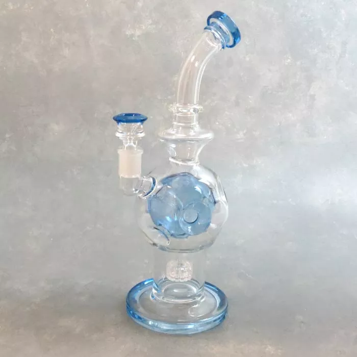 11″ Stellar Wormhole Heady Glass Water Pipe w/Matrix Perc & Bent Mouthpiece