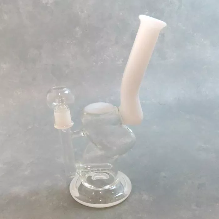 11″ zig zag clear water pipe with honey comb percolator and male 18 mm bowl