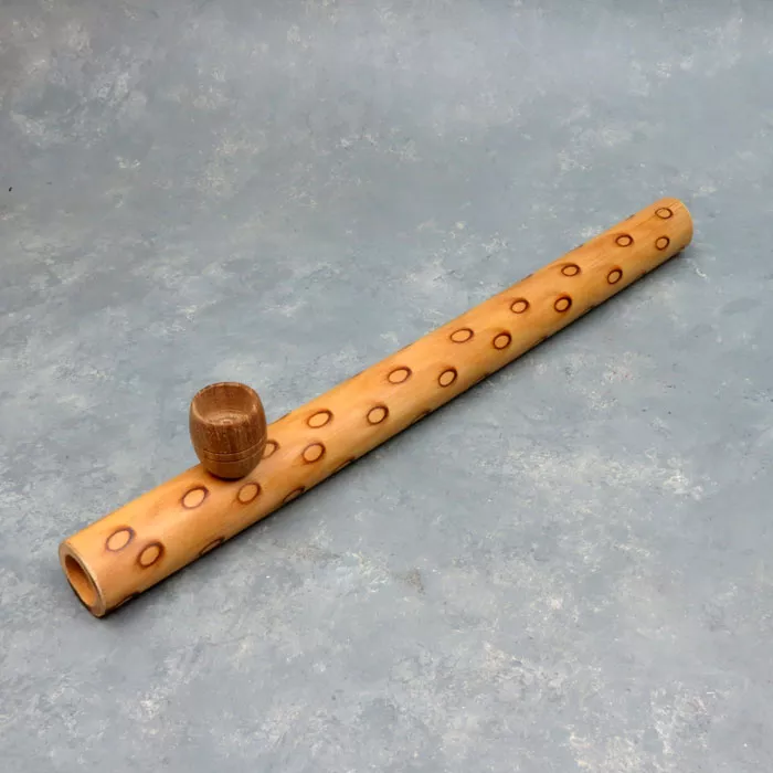 12.33″ Bamboo Steamroller Pipe w/Wooden Bowl