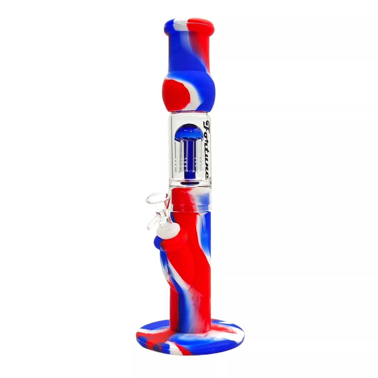 12.5" Silicone Glass Tree Perc Bong