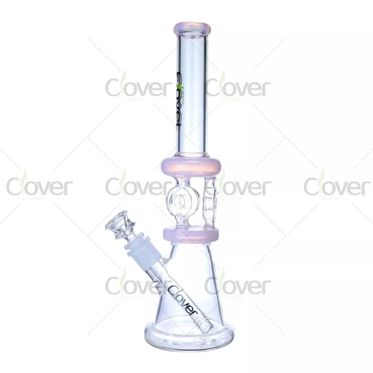 12.99″ Dual Bubble Neck Beaker Bong – 5mm Thick Colored Accent Glass Water Pipe