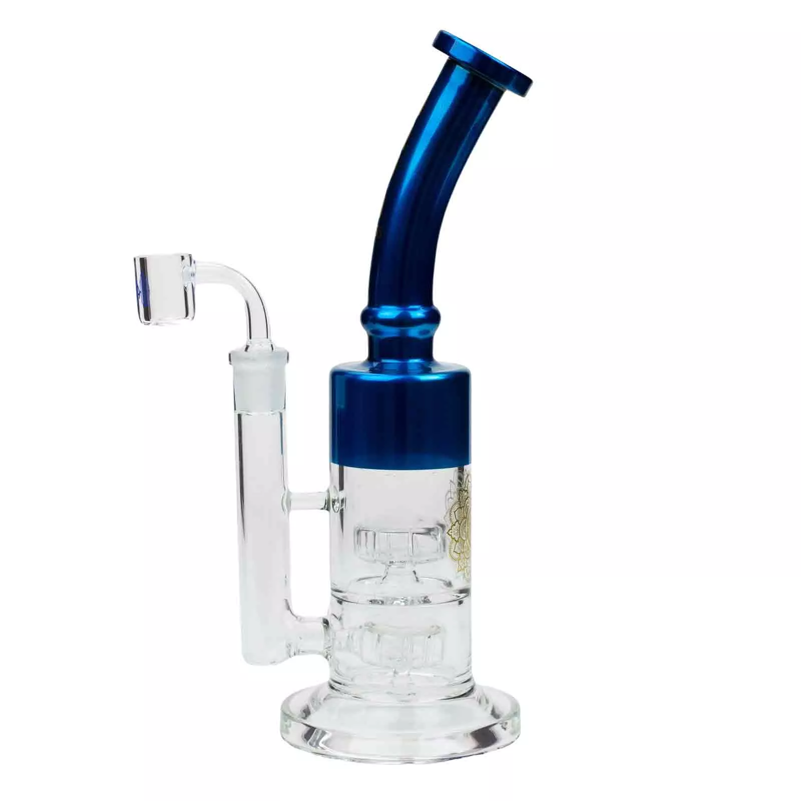 12" AQUA Dual Barrel Diffuser Glass Bong