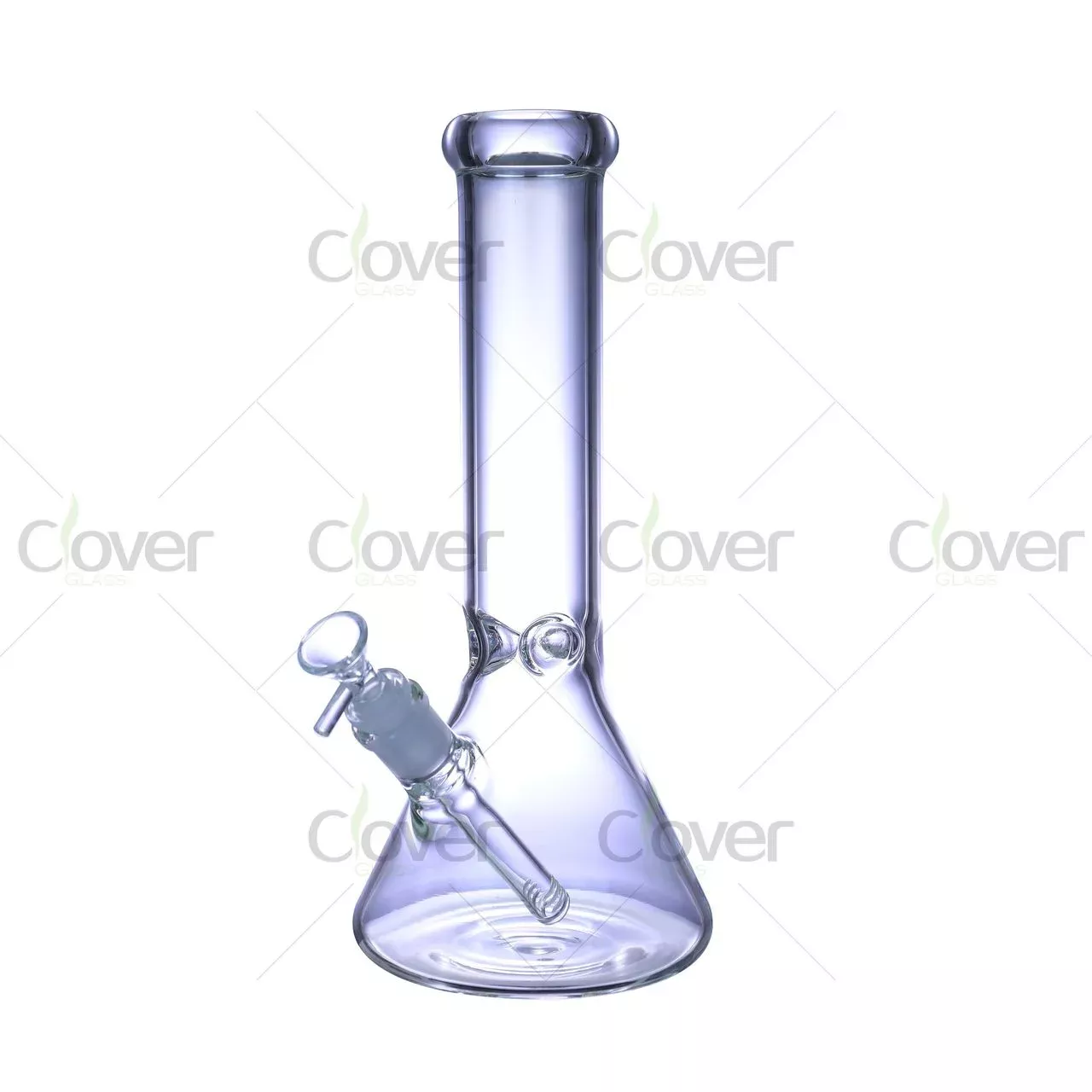 12″ Beaker glass water bongs | 5mm Clear Glass | Clover Glass