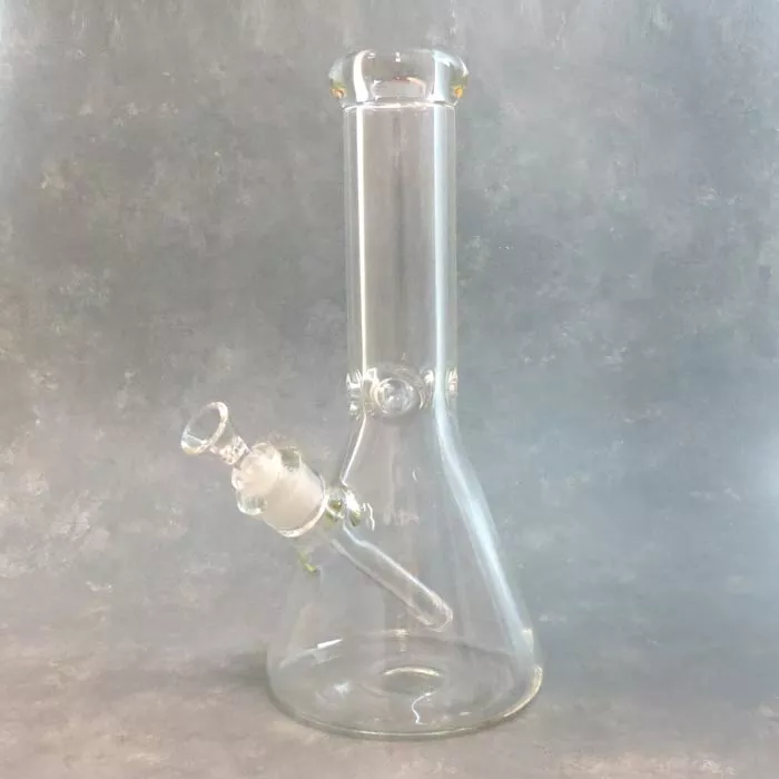 12″ Clear Beaker-Style Water Pipe w/Ice Catch & Diffused Downstem