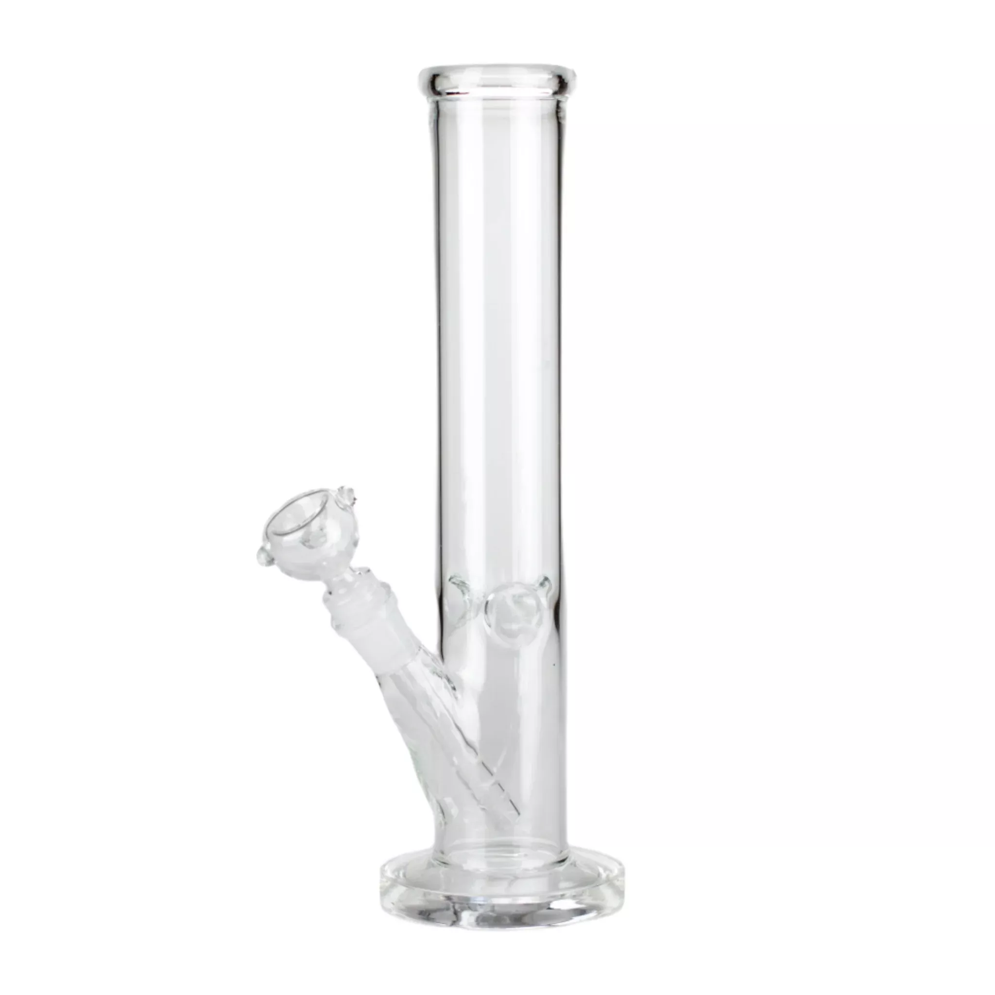 12" Clear Straight Tube Bong