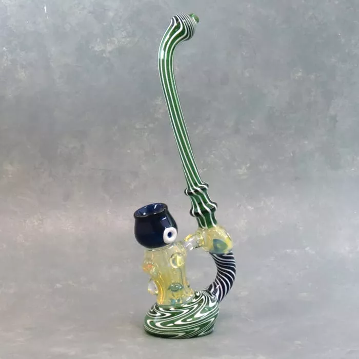 12″ Fumed Wig Wag Fancy Sherlock Bubbler
