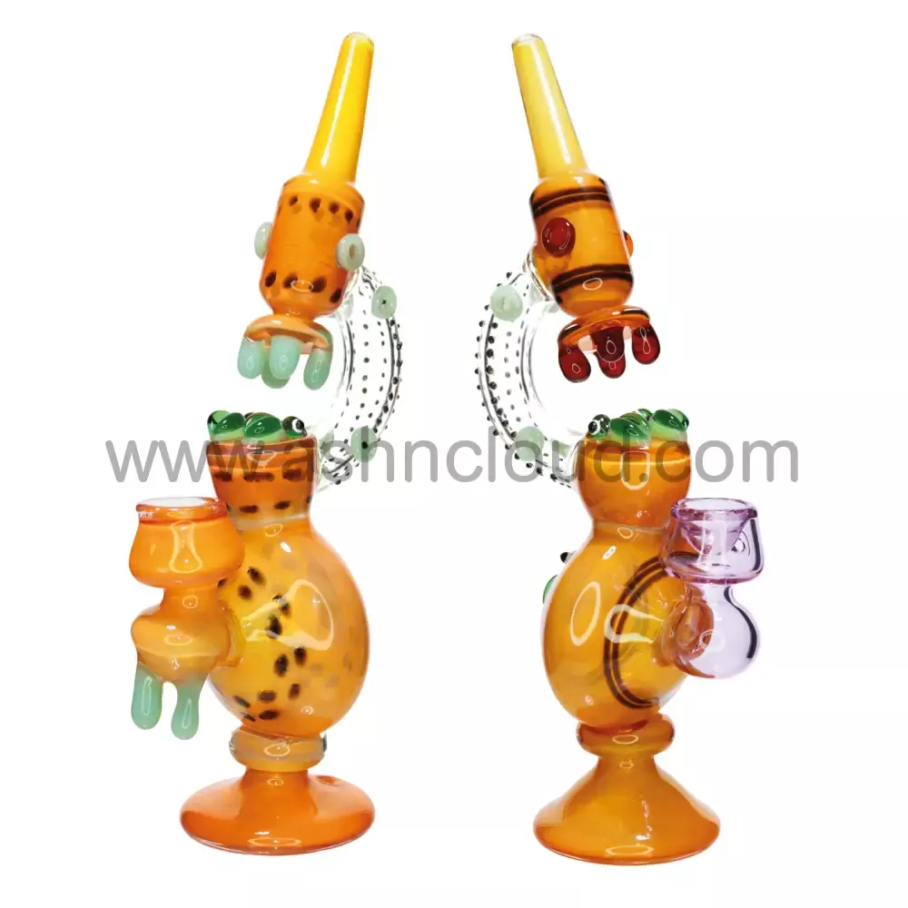 12 in - Microscope Honey Bee Glass Bubbler Fancy