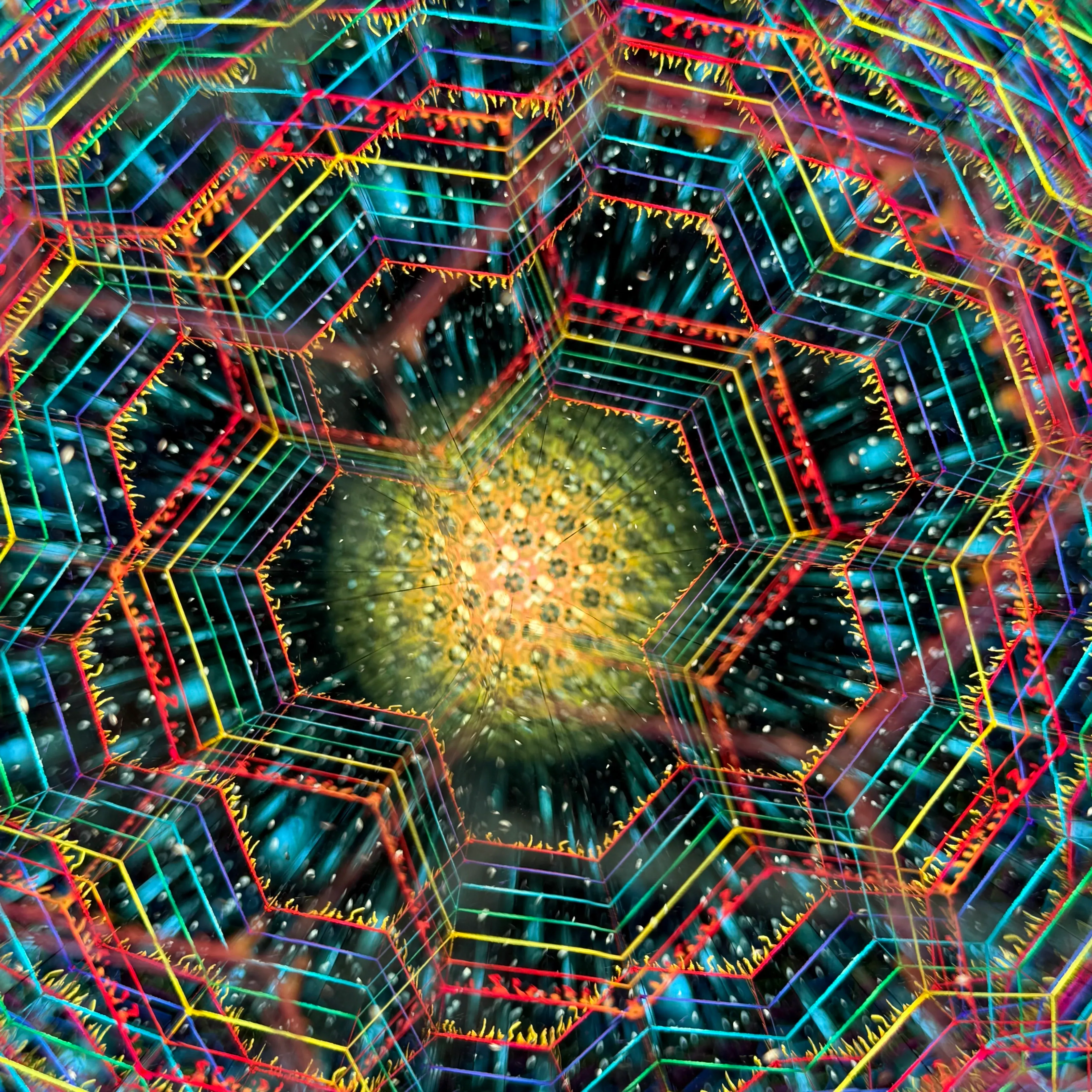 12" "Nova Slim" W/ Dichroic Inlays #1 Kaleidoscope by David L. Sugich