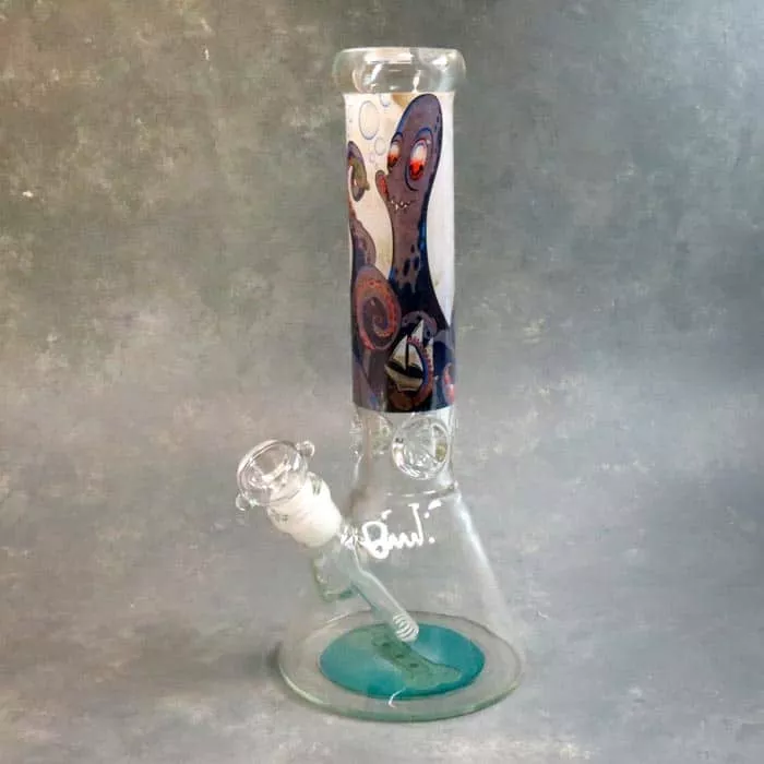 12″ Octopus Beaker-Style Glass Water Pipe w/Ice Catch, Diffused Downstem