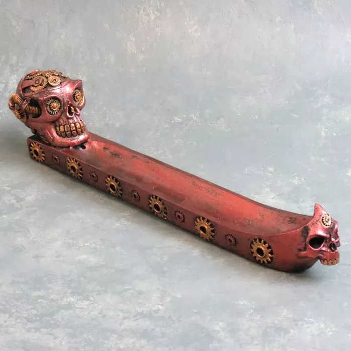 12″ Steampunk Skulls Incense Burner