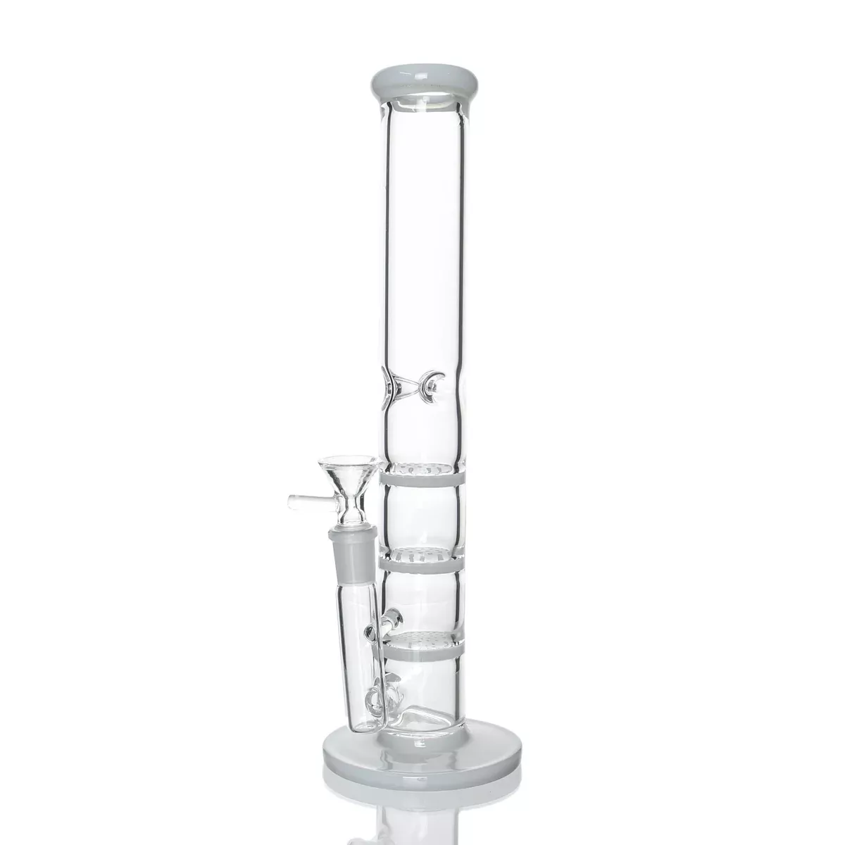 12" Straight Triple Honeycomb Bong
