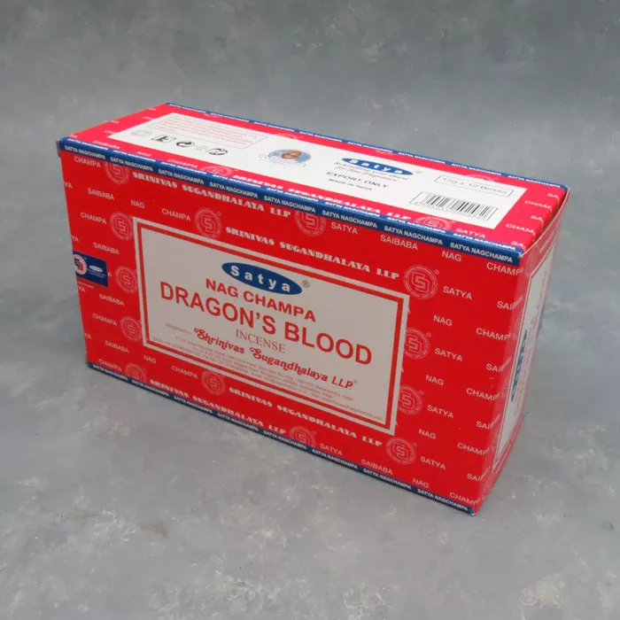 12pk Dragon Blood Nagchampa Incense Sticks (15g packs)