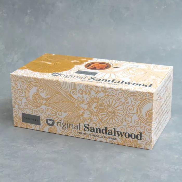 12pk Nandita Original Sandalwood Incense Sticks (15g packs)