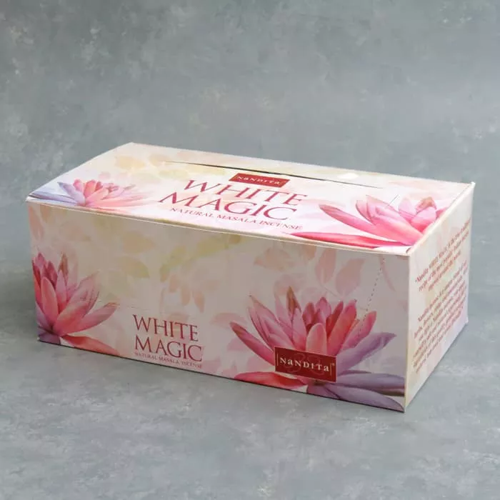 12pk Nandita White Magic Incense Sticks (15g packs)