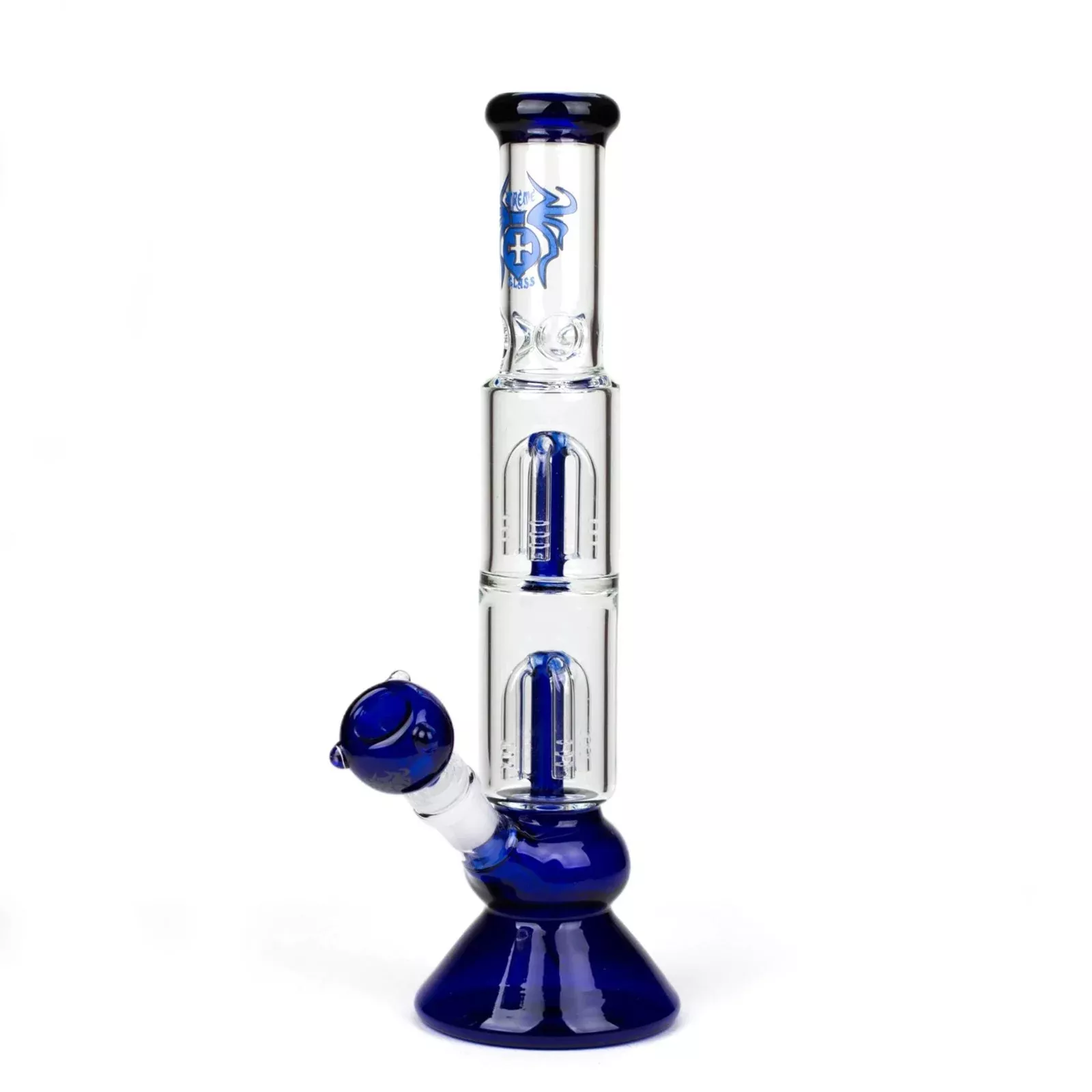 13″ Double Tree Perc Bong with Bowl