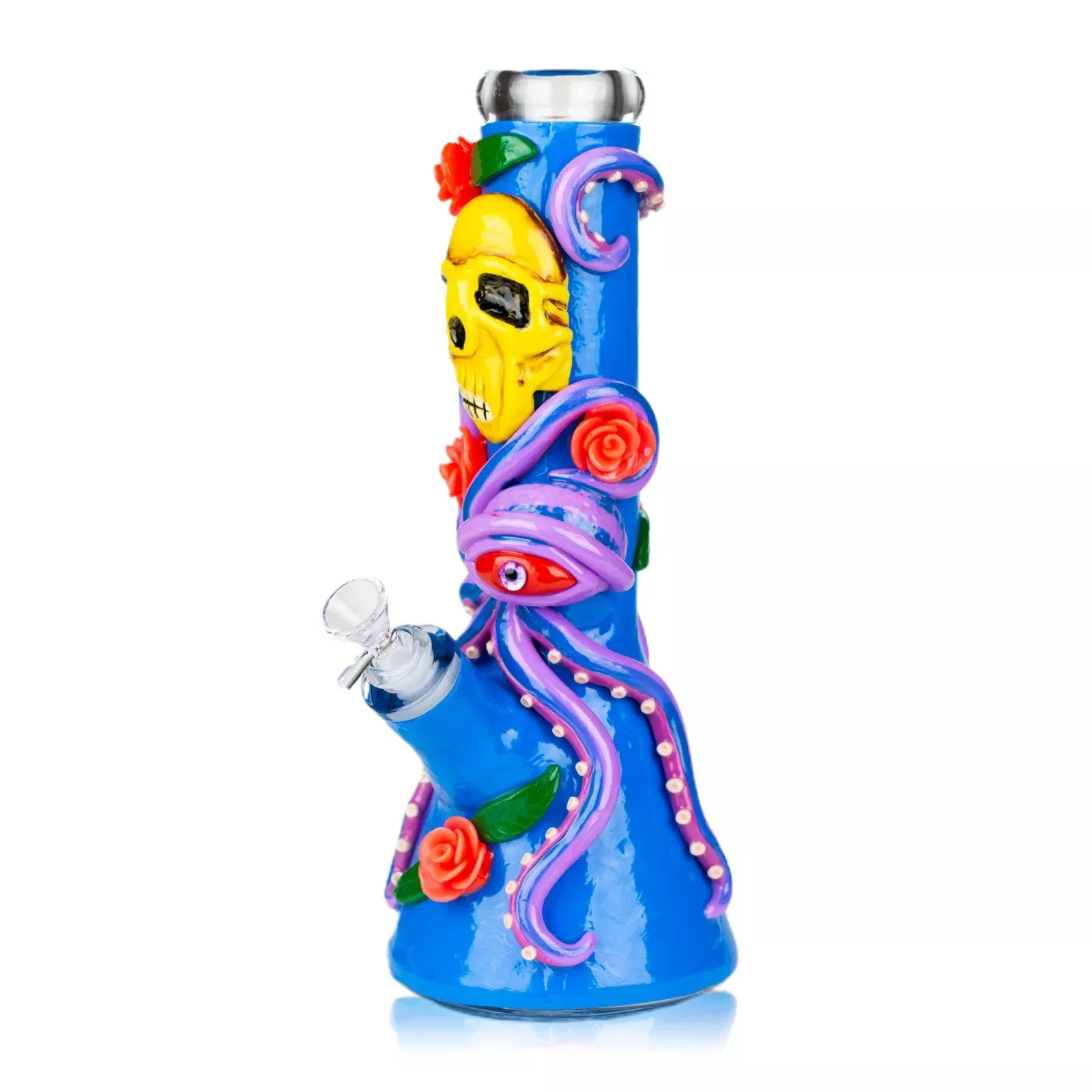 13" Resin 3D Octopus & SkullBeaker Bong