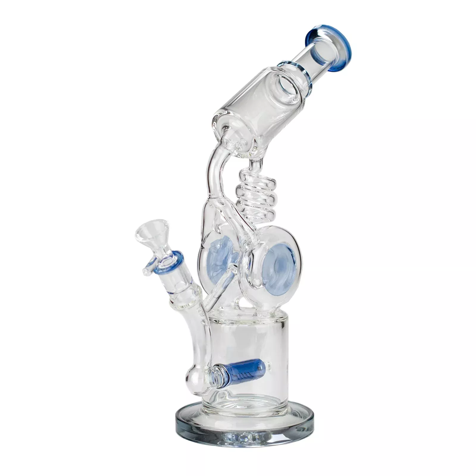 13" Telescope Coil Button Recycler Bong